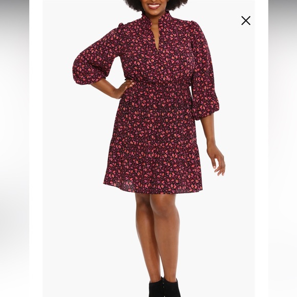 LONDON TIMES Smocked Tiered Dress - Picture 1 of 13